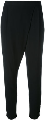 Eleventy wrap drop-crotch cropped trousers - women - Spandex/Elastane/Viscose - 44