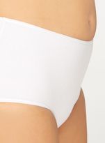 Thumbnail for your product : Evans 3 Pack White Rib Full Knickers
