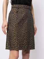 Thumbnail for your product : Fendi Pre-Owned 1990s Leopard-Print High-Waisted Skirt