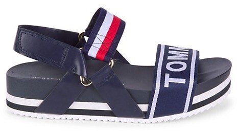 Tommy Hilfiger Logo Stripe Platform Sandals - ShopStyle