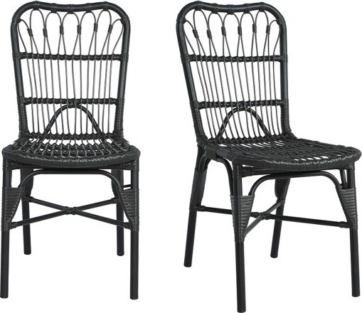 DexmalleOutdoorPEWickerPatioChairsSetof2