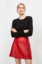 Thumbnail for your product : Karen Millen Long Sleeve Knitted Rib Top