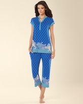 Thumbnail for your product : Soma Intimates Pop Over Pajama Top Surfside Atlantis Border