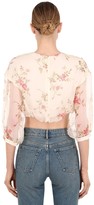 Thumbnail for your product : Brock Collection Floral Printed Silk Organza Crop Top