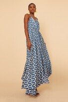 Thumbnail for your product : Little Mistress Blue Aztec Printed Strappy Wrap Maxi Dress