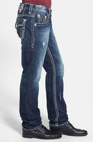 Thumbnail for your product : Rock Revival 'Saul' Straight Leg Jeans (Dark Blue)