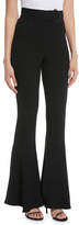 Thumbnail for your product : CUSHNIE High-Waist Flared-Leg Pants with D-Ring Buckle