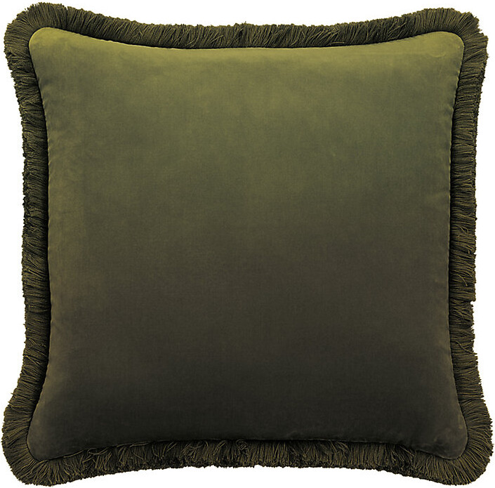 Ballard Designs Fringed Signature Velvet Pillow - Oasis 20\