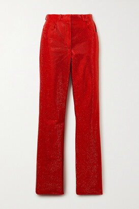 パンツ FERRAGAMO Straight pants with pleat Red Ferragamo Straight-leg pants for Women | Online Sale up to