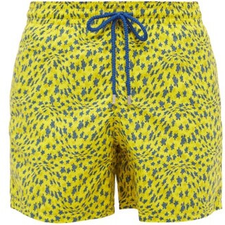 Vilebrequin Moorea Turtle-print Recycled-shell Swim Shorts - Yellow Multi