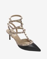 Thumbnail for your product : Valentino Rockstud Slingback Colorblock Pump: Black