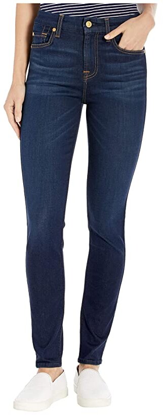 7 For All Mankind The High-Waist Ankle Skinny in Slim Illusion Tried True -  ShopStyle