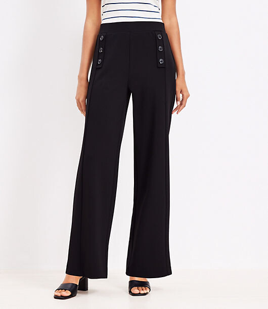 LOFT Tall Mariner Wide Leg Pants in Crepe - ShopStyle