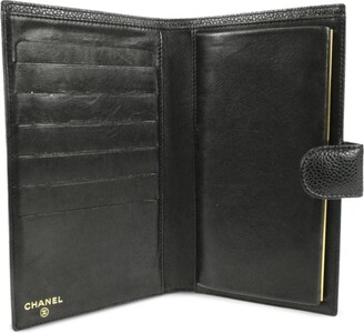 Chanel 2010 Double Stitched Card Holder - Black Wallets
