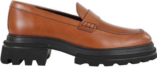 Hogan Round Toe Chunky Loafers