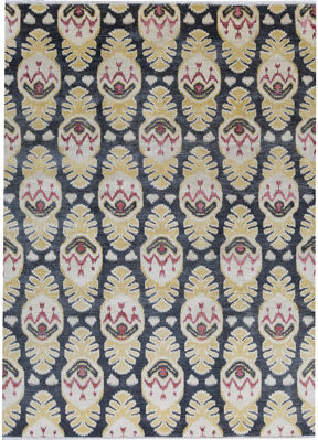 Bokara Rug Co., Inc. Hand-Knotted High-Quality Black and Gold Area Rug