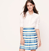 Thumbnail for your product : LOFT Tall Shimmer Stripe Pleated Skirt