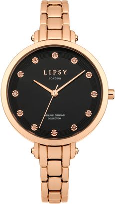 Lipsy Ladies rose gold bracelet watch