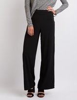 Thumbnail for your product : Charlotte Russe Pleated Wide-Leg Trousers