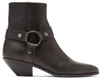 Saint Laurent West Leather Ankle Boots - Womens - Black