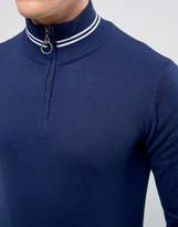 Thumbnail for your product : Bellfield Half Zip Track Jumper With Tipping