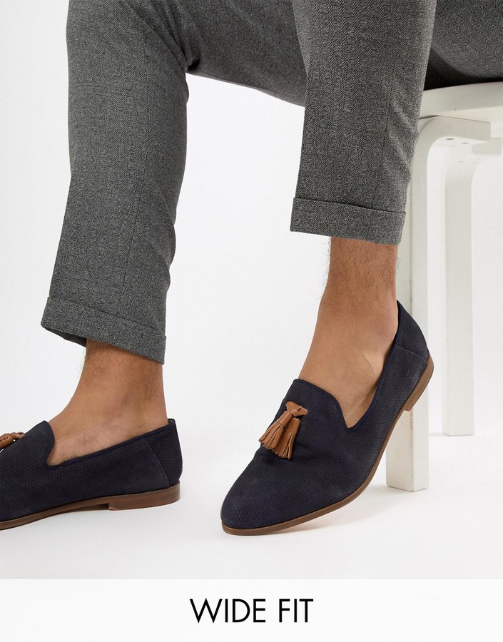 wide fit backless loafers