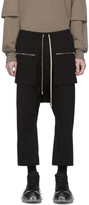 Thumbnail for your product : Rick Owens Black Drawstring Cargo Pants