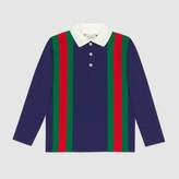 Thumbnail for your product : Gucci Children's jersey polo with Web