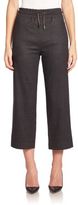 Thumbnail for your product : Piazza Sempione Solid Drawstring Cropped Pants