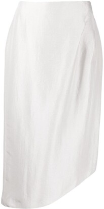 Giorgio Armani Pre-Owned 2010 High-Waisted Asymmetric Silk Skirt