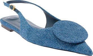 Jacquemus 'les Slingback Duele Plates' Blue Flat Sandals