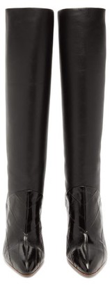 Gabriela Hearst Rimbaud Patent And Smooth Leather Knee-high Boots - Black