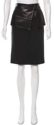 Tibi Paneled Knee-Length Skirt