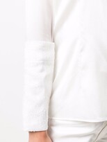 Thumbnail for your product : Almaz Floral Detail Long-Sleeve Silk Shirt