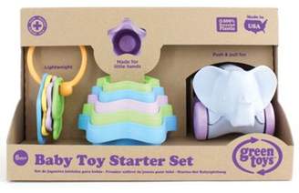 Green Toys Baby Toy Starter Set - First Keys, Stacking Cups And Push/pull Elephant