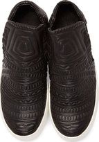 Thumbnail for your product : Cinzia Araia CA by Black Leather Tribal Platform Sneakers
