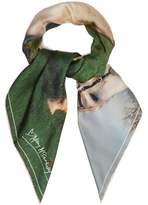 Thumbnail for your product : Mary Mccartney - Into The View-print Silk Scarf - Womens - White