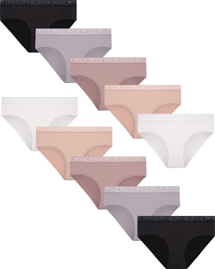 Lucky Brand Women's Underwear - 10 Pack Microfiber Hipster Briefs (S-XL) -  ShopStyle Knickers