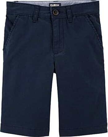 Osh Kosh Toddler Boy's Stretch Flat Front Short Shorts, Deep Navy, 3T