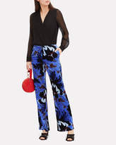 Thumbnail for your product : Diane von Furstenberg Erica Floral Velvet Pants