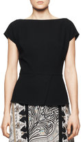 Thumbnail for your product : Etro Cap-Sleeve Peplum Top
