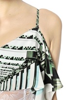 Thumbnail for your product : Peter Pilotto Crepe De Chine Lace Insert Ruffle Dress