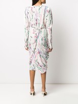 Thumbnail for your product : Isabel Marant Abstract-Print Draped Midi Dress