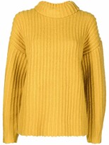 Thumbnail for your product : By Malene Birger Ribbed Wool-Blend Jumper
