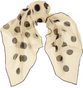 Thumbnail for your product : Saint Laurent Polka-dot silk-georgette scarf