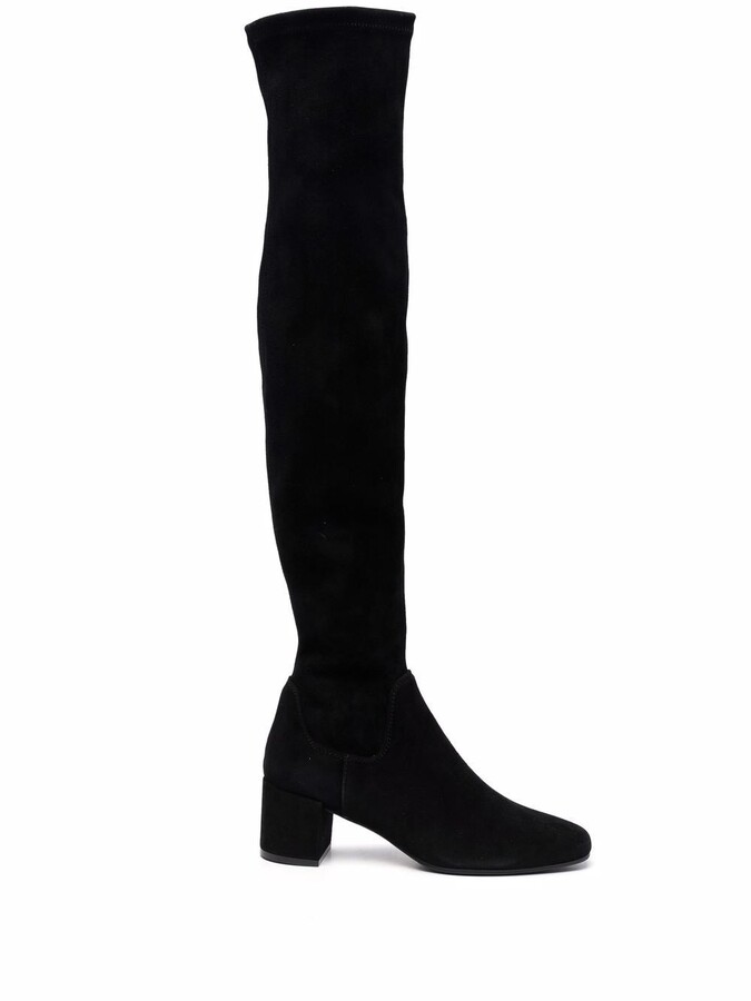 suede thigh highs