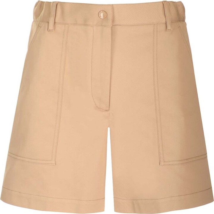 Moncler Logo Patch Pleated Shorts