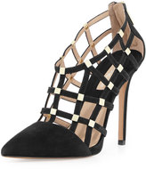Thumbnail for your product : Michael Kors Agnes Suede Cage Pump