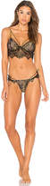 Thumbnail for your product : For Love & Lemons Esme Foil Lace Thong