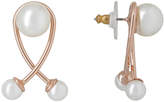 Thumbnail for your product : Front To Back Three Pearl Oval Hoop